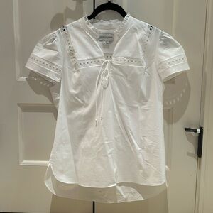 Charlotte Brody women’s white cotton shirt size medium
